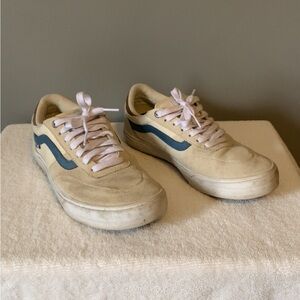 Cream and Blue Sneakers